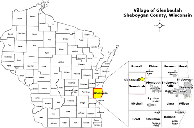 Village of Glenbeulah & Sheboygan County Map